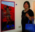 Maria Graza Frassetto devant Atlas - VENISE-Galerie FORME D'ARTE-2013