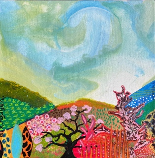 Petit Versant Gauche 30 x 30 - GALERIE LOUBAT 26  (PETITS FORMATS)