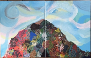 2 TOILES COMPLEMENTAIRES 40 X 50 - Salon des Arts Le Perray